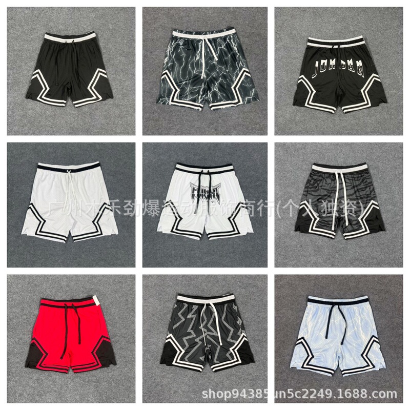 Cross-Border Wholesale Outdoor Sports Trendy 4-Point Shorts Beach Shorts Basketball Football Quick-Dry Shorts Cross-Border Wholesale Outdoor Sports Trendy 4-Point Shorts Beach Shorts Basketball Football Quick-Dry Shorts