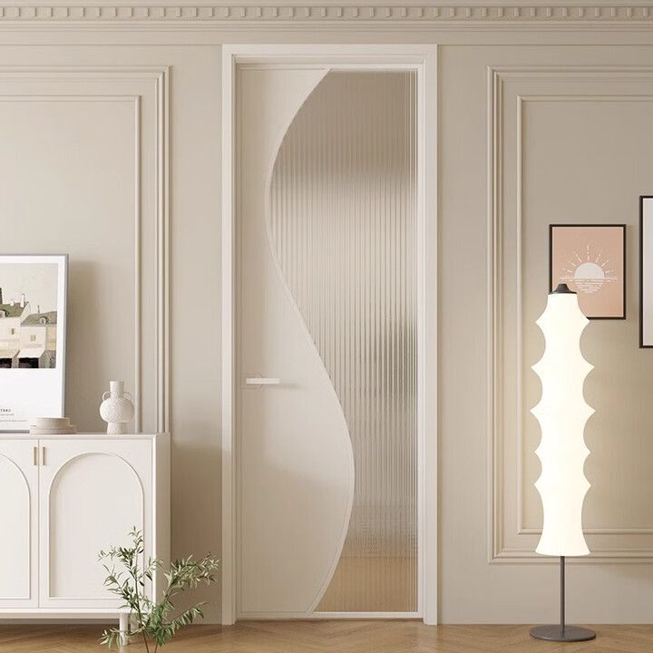 French-Style Bathroom Door, Toilet Door, Cream-Colored Vintage Kitchen Door, Washroom Door, Interior Swing Door, Simple Door, Self-Installation French-Style Bathroom Door, Toilet Door, Cream-Colored Vintage Kitchen Door, Washroom Door, Interior Swing Door, Simple Door, Self-Installation