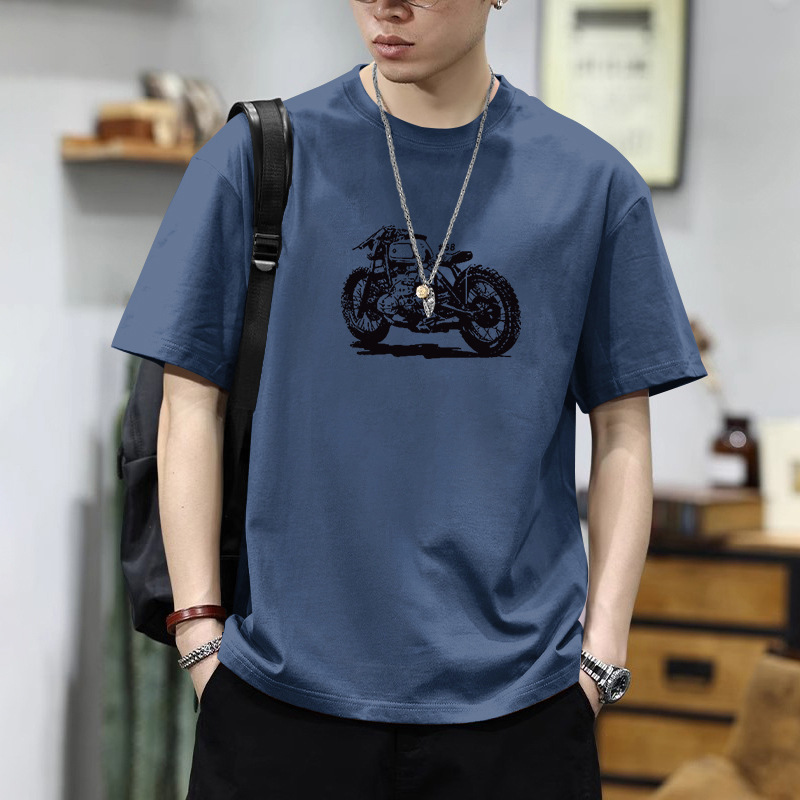 2025 New Trendy Loose-Fitting Men's T-Shirt Short-Sleeve Summer Fashion Brand Ins Versatile Cool Base Shirt 2025 New Trendy Loose-Fitting Men's T-Shirt Short-Sleeve Summer Fashion Brand Ins Versatile Cool Base Shirt