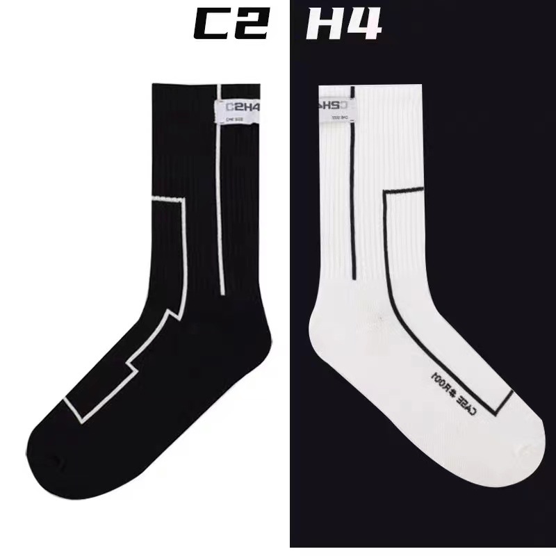 Unisex Simple Style Geometric Cotton Crew Socks A Pair display picture 3