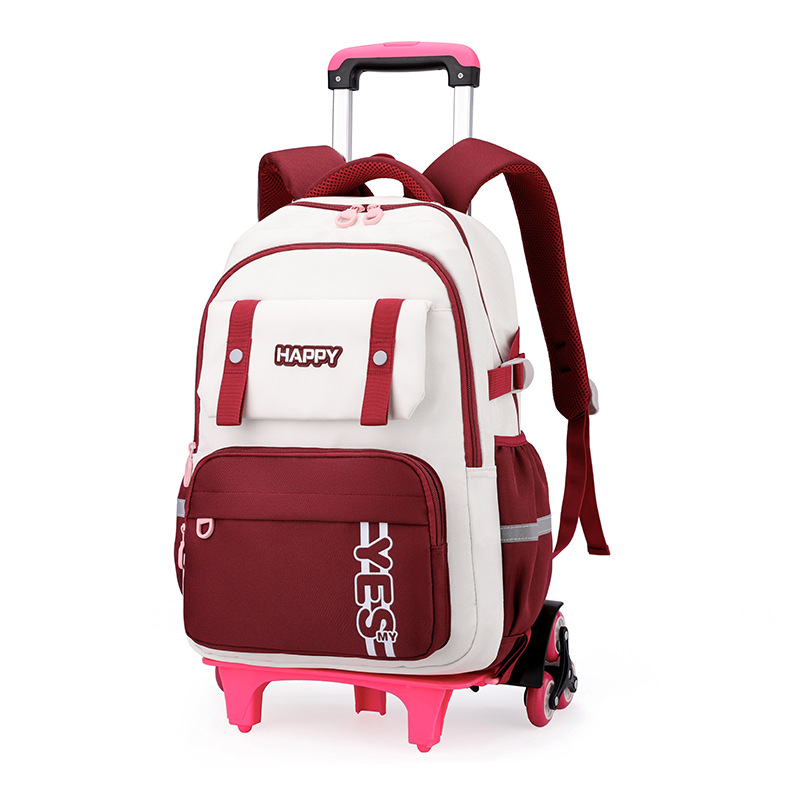 Mochila de tracción transfronteriza de peces naturales para estudiantes de primaria que trepan escaleras, mochila de gran capacidad para grados 3 - 6, mochila de doble propósito