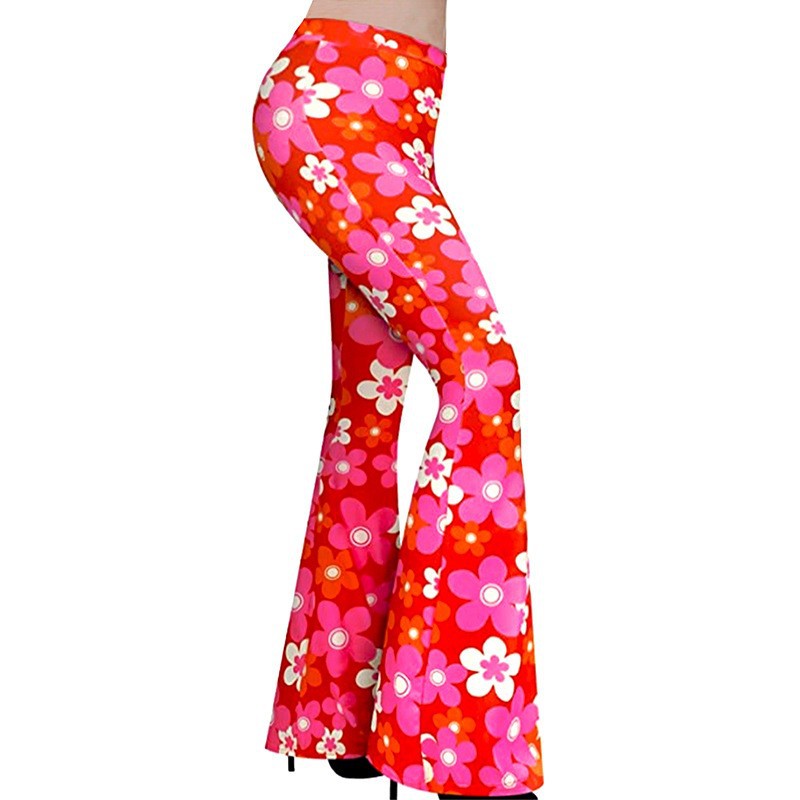 Women's Holiday Party Beach Vintage Style Argyle Elephant Full Length Printing Casual Pants Flared Pants display picture 7
