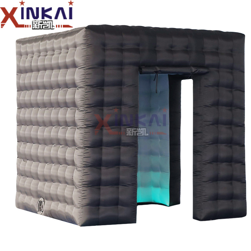 2.4x2.4x2.5m可移动照相亭带天窗用于自拍的摄像棚充气亭充气式