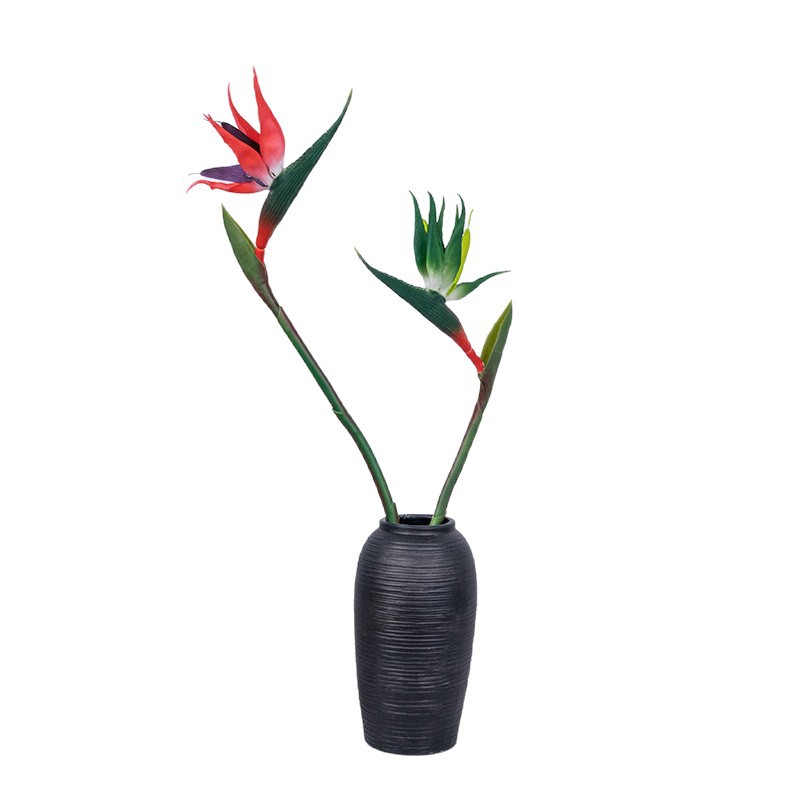 Simulación de pegamento suave ramita pájaro paraíso modelo de decoración para el hogar adornos para la fotografía props de plástico flores falsas al por mayor