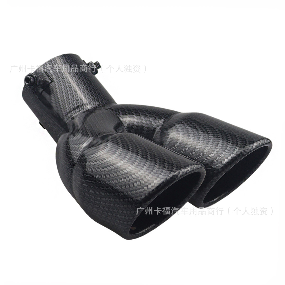 Universal Stainless Steel — Universal Exhaust pipe - curved-carbon-fiber-black