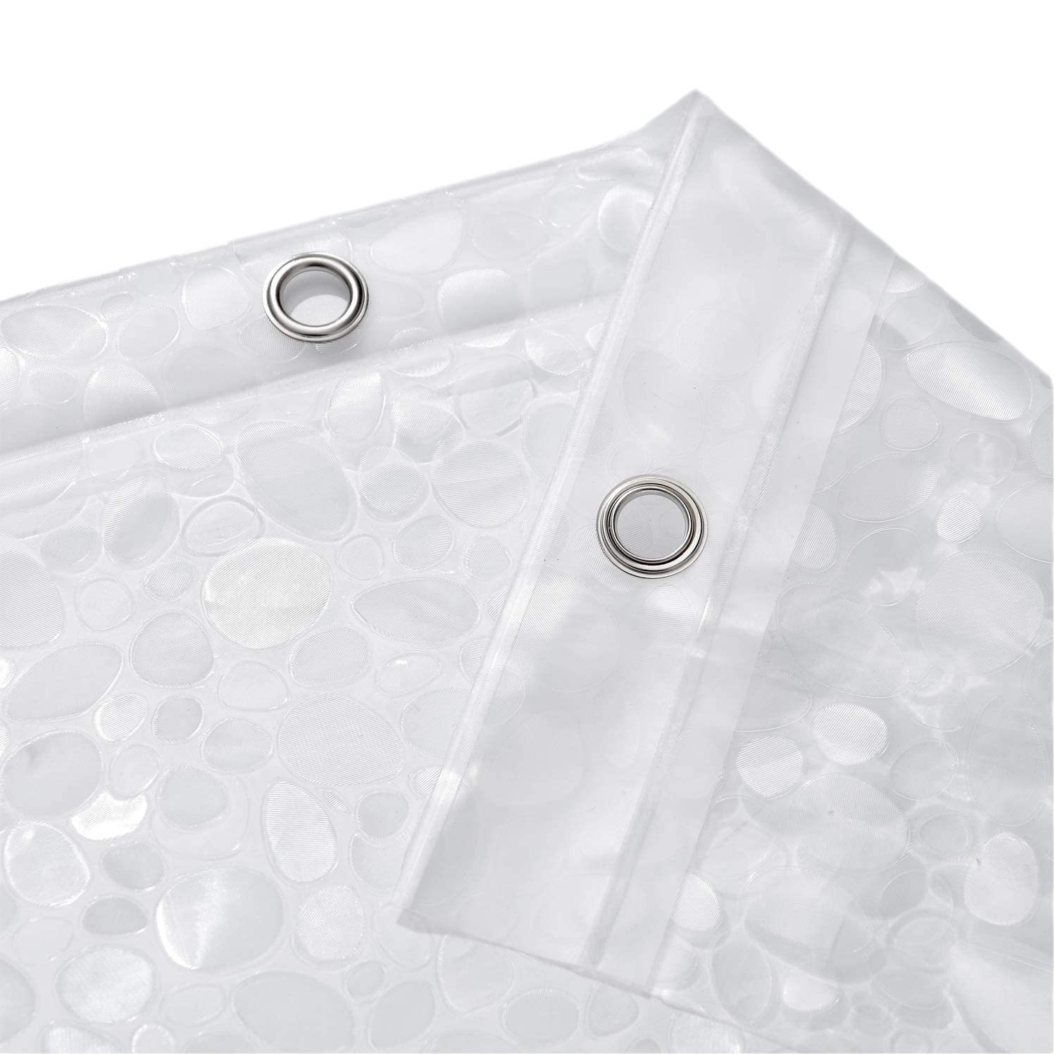 Cortina de ducha semitransparente con diseño de cubo de agua 3D, disponible para dropshipping, impermeable, antiadherente, gruesa y resistente al moho.