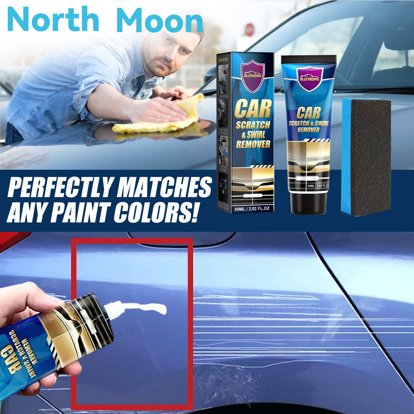 Rayhong Car Scratch Care Cream Car Maintenance and Refurbishment Paint Scratch Polishing and Paint Repair Care Cream