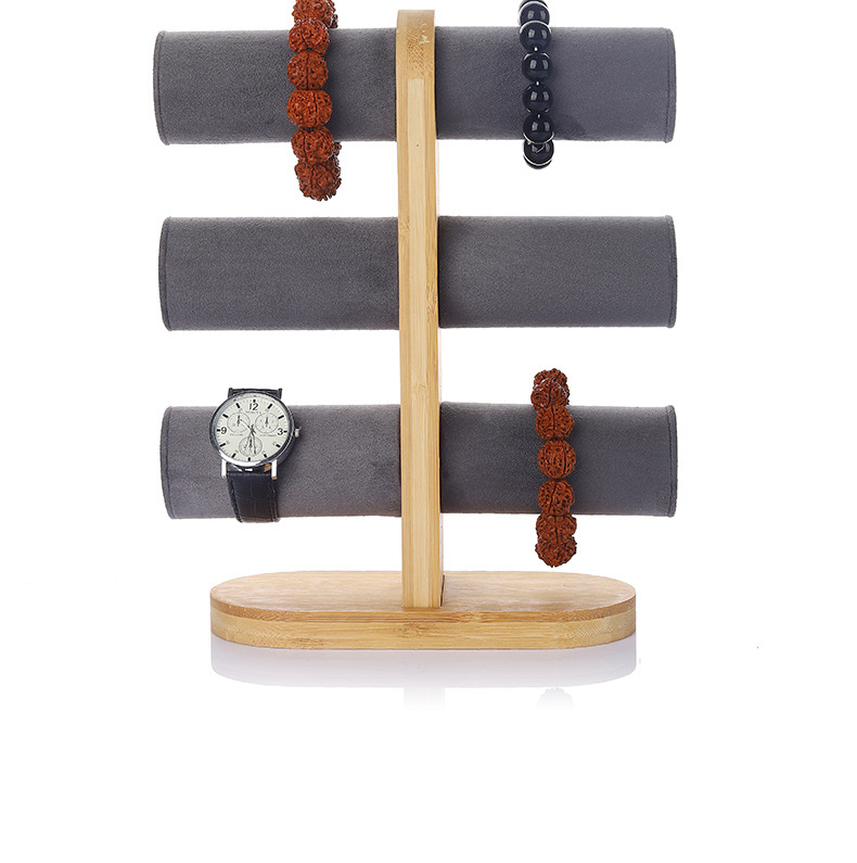 Simple Style Geometric Bamboo Flannel Patchwork Jewelry Display display picture 1