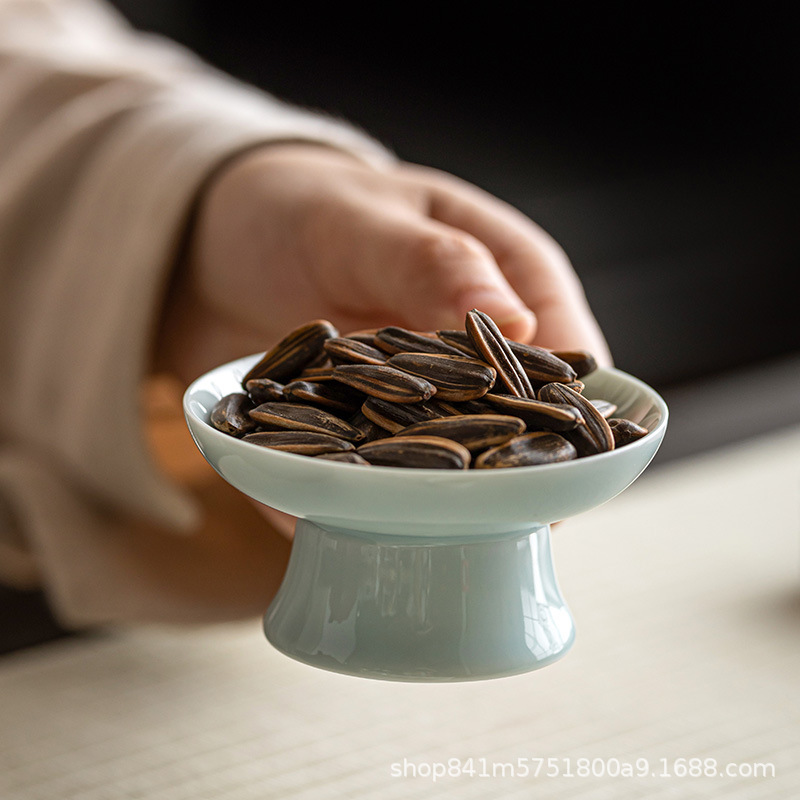 陶磁器の精巧な乾果の皿の中国式の果物の皿のお茶の皿は仏の小さいトレーの瓜の子の間食のお菓子の皿の軽食の皿に供えます。|undefined