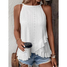 R 34825 Eyelet embroidered halter top ���۴���Ҳ�����