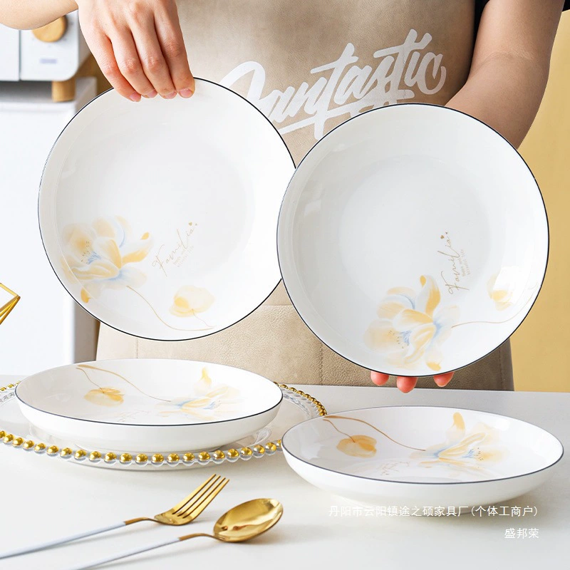 Ceramic Japanese high quality dinner plate, creative tableware, set