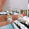 Zirconium from pearl, universal earrings, internet celebrity