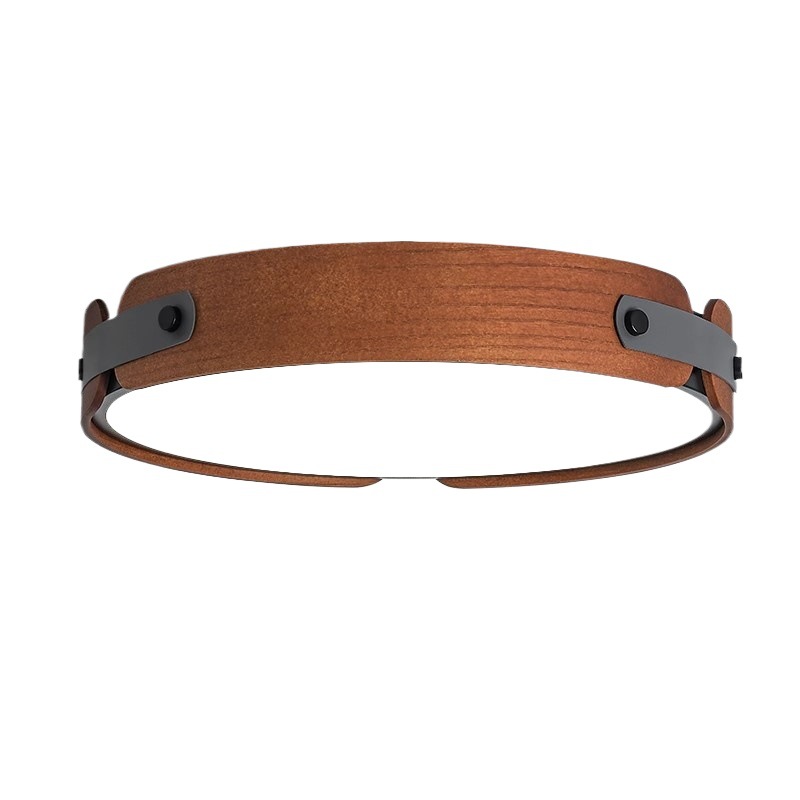 Estilo japonés creativo de nogal lámpara de dormitorio lámpara de techo lámpara de habitación redonda minimalista moderna dormitorio principal comedor lámpara nórdica