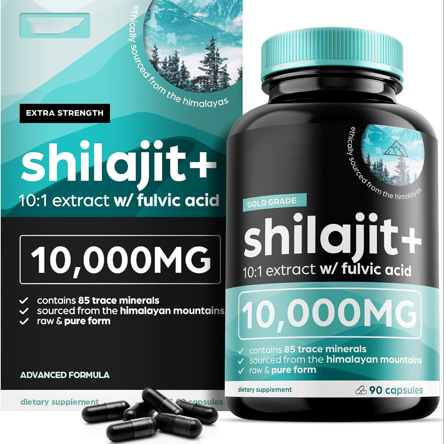 Трансграничный экстракт капсулы Shilajit, капсула AMZ, экспортный источник питания, производитель OE M