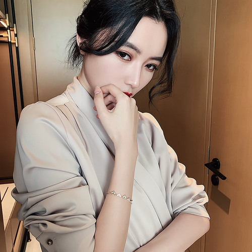 Dongdaemun simple temperament love peach heart bracelet ins design bestie sisters token bracelet internet celebrity bracelet for women