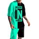 2025 New Men's Cross-border Letter Series Figure Printed Case Short-sleeved T-shirt Shorts Casual Series suit Summer