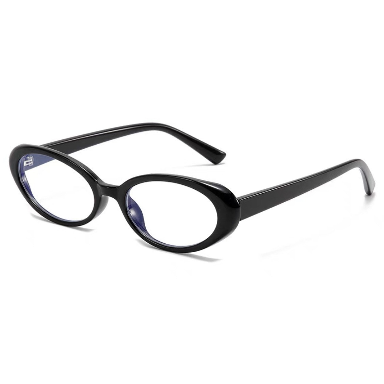 Versatile Minimalist Retro Eyeglass Frames, Social Media Influencers, Korean Style Blue Light Blocking Black Frame Glasses, Flat Lenses For_voghion.com