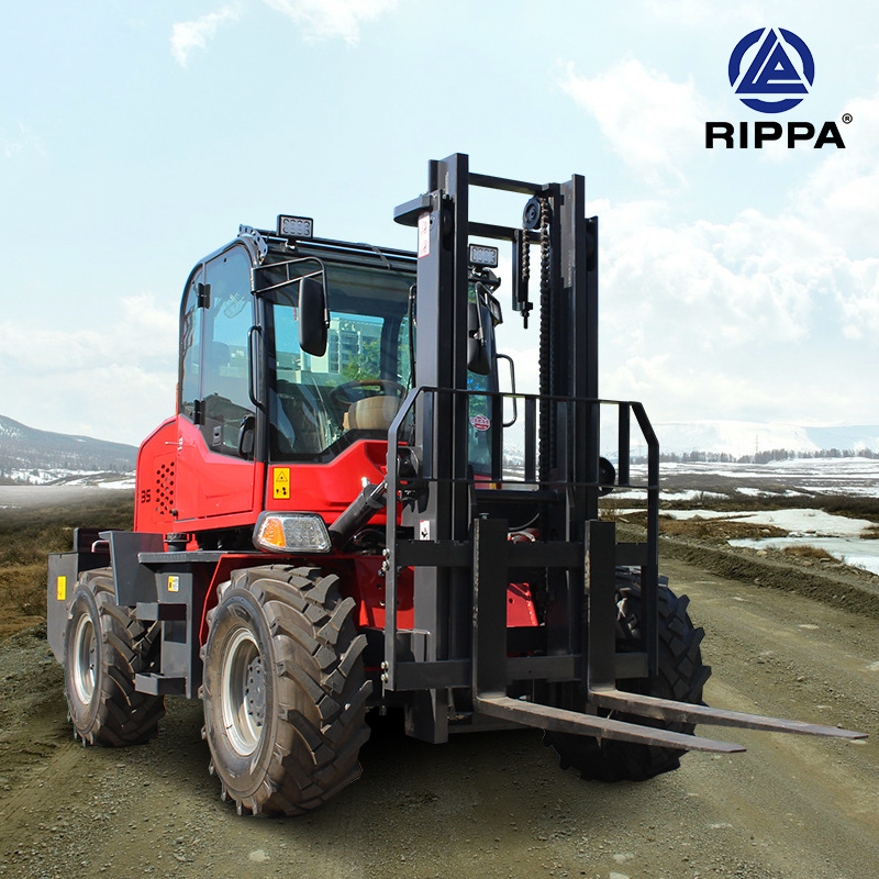 立派RIPPA越野叉车四驱多功能液压一体式升降起重装卸叉车柴油车