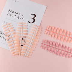 24片光面水滴型純色全貼甲片穿戴甲美甲假指甲批發 定 制