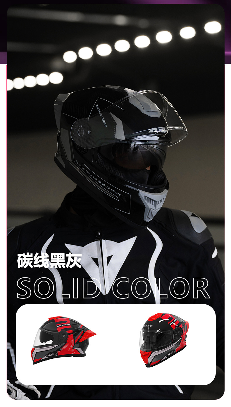 3C/DOT Motorcycle Helmet for Men, Warm Winter Popular Helmet, Full-Coverage Safety Helmet for Women on Electric Motorcycles