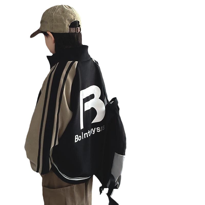 2024 neue lose Frühling und Herbst vielseitige Strickjacke, Mädchen hübscher Hoodie, Baseball-Jacke, trendy_voghion.com