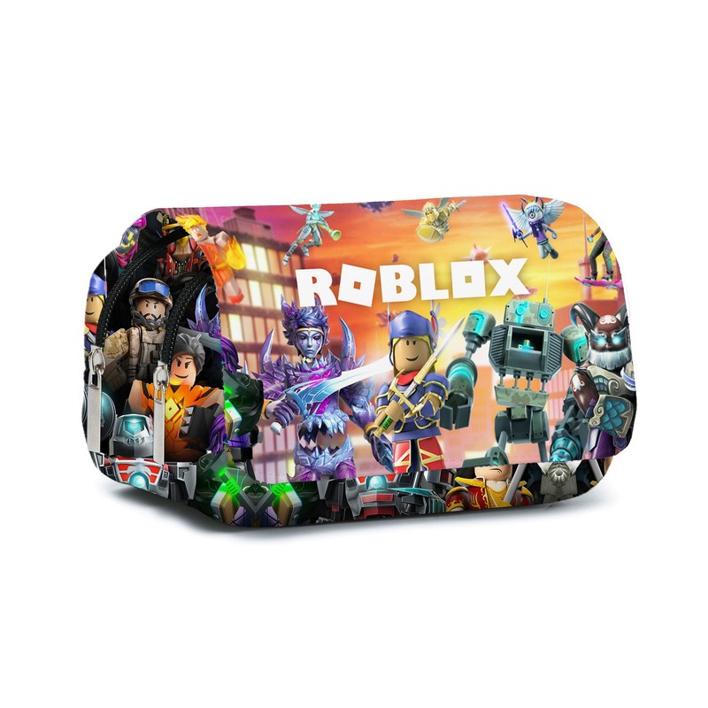3D 新しい Roblox ROBLOX 二層鉛筆バッグ筆箱小中学生文具箱|undefined