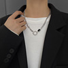 Chain stainless steel, advanced design necklace from pearl, universal accessory, does not fade, high-quality style, simple and elegant design