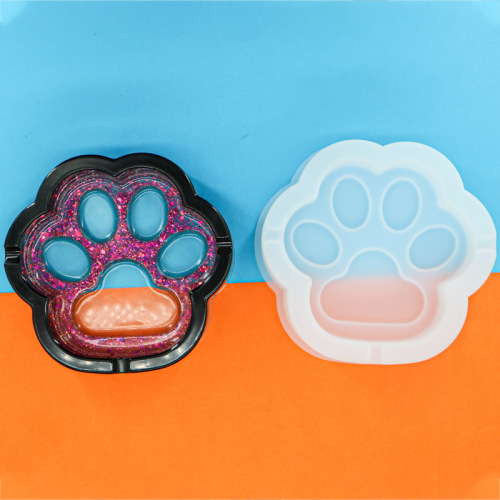 diy glue mold large cat claw ashtray silicone mold handmade ashtray abrasives manufacturer direct sales