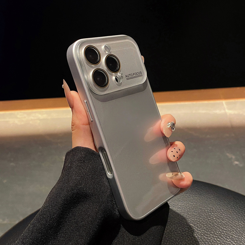 适用苹果17promax手机壳秒变大视窗冰感光面玻璃iPhone16保护套硬|undefined