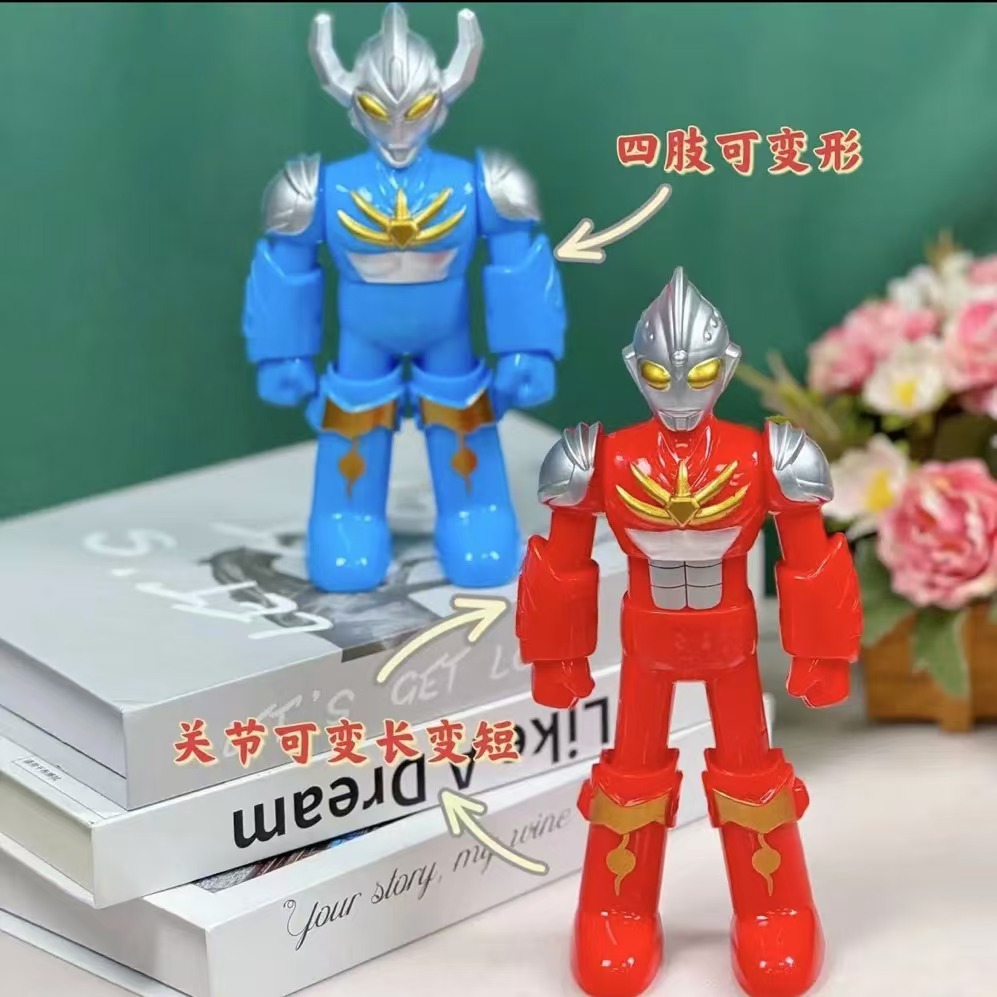 Genuine Variables Hero Superman Children's Toy One-Button Transformation Telescopic Superman Toy Fall-Resistant Crash-Resistant