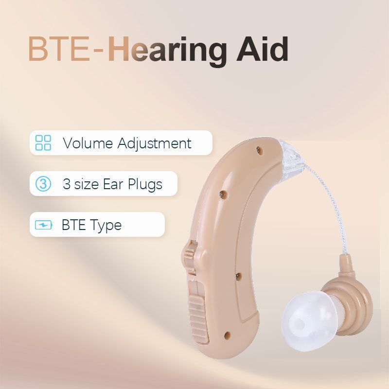 Hearing Aid for Deafness, Weak Hearing, Comfortable Headphones for Middle-Aged and Elderly People, Behind-The-Ear Rechargeable Sound Amplifier Hearing Aid for Deafness, Weak Hearing, Comfortable Headphones for Middle-Aged and Elderly People, Behind-The-Ear Rechargeable Sound Amplifier