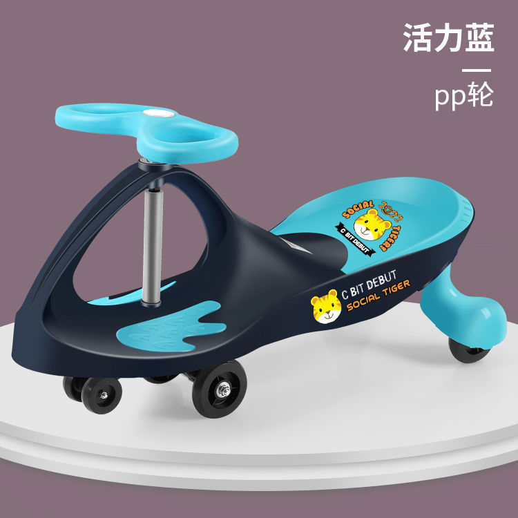 Niños andadores deslizantes 1-3 años, niños y niñas, sin pedales, anti-vuelco, polea de cuatro ruedas, torsión, coche al por mayor