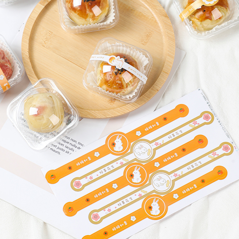 Nueva caja de embalaje crujiente de yema de huevo engrosada redonda transparente con cubierta de nieve Mei Niang caja de blister medio otoño pastel de Luna soporte inferior al por mayor