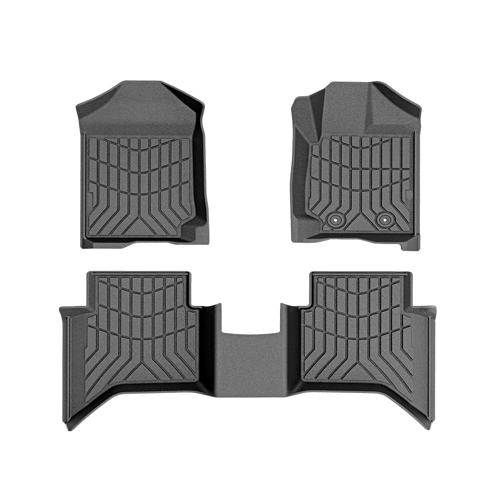 Для Ford Ranger Wildtrak 2011-22 TPE водонепроницаемый передняя и задняя ножные коврики