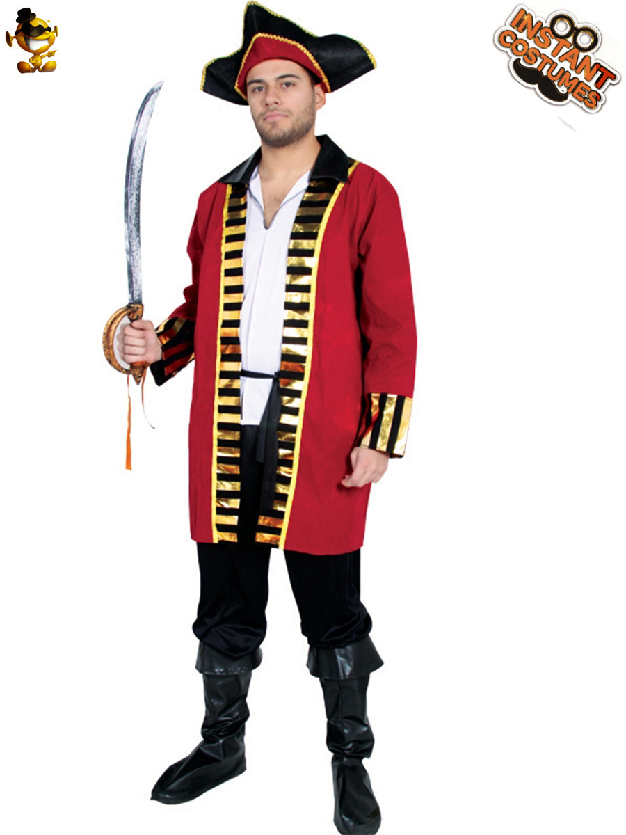 Disfraz de pirata para hombre adulto, ideal para Halloween, disfraces, cosplay, actuaciones escénicas y fiestas de disfraces.