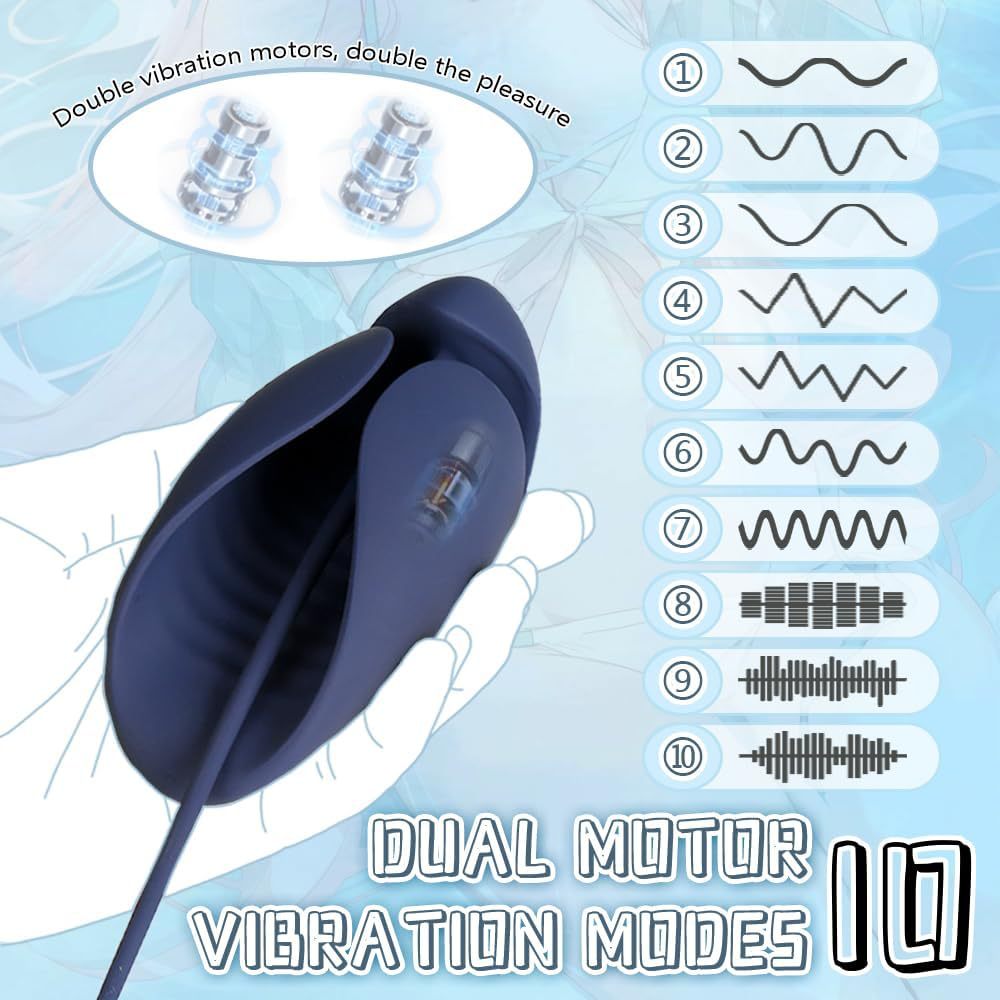 Vibrating Urethral Training Device for Men, Silicone Button-Control Desensitization Toy — detail image 3