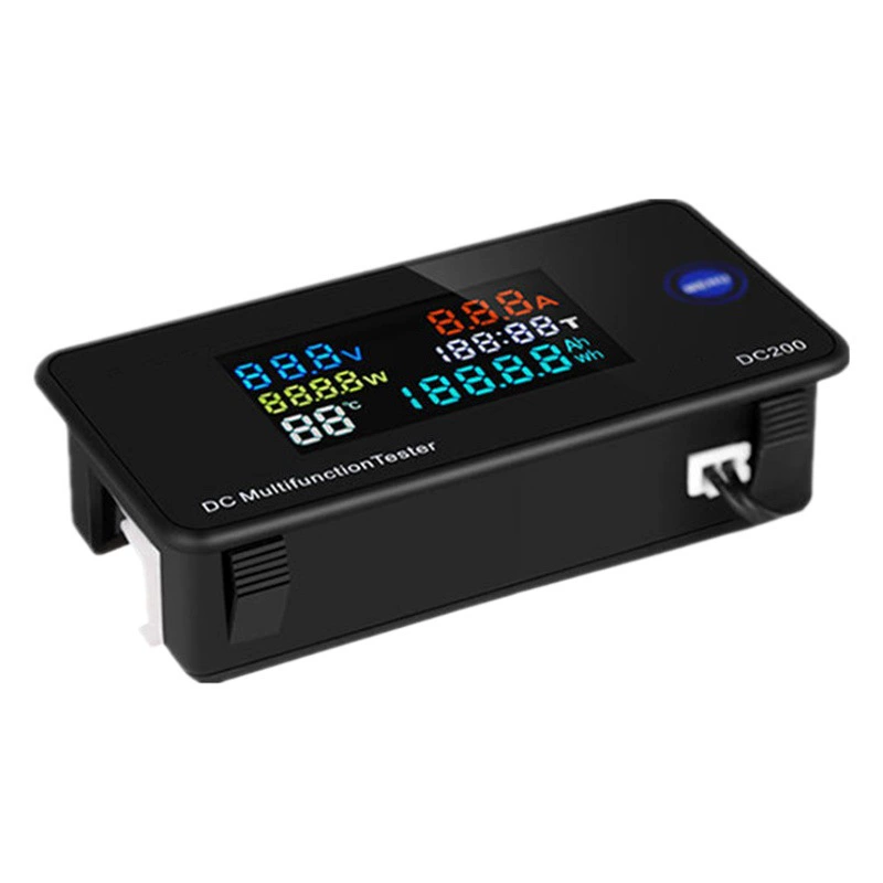 Тестер силы экрана цвета амперметра напряжения тока цифрового дисплея ДК 0-200 В 0-100А
