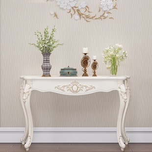 J^European-Style Console Table, Entrance Cabinet, Fashionable Console Table, Wall Table, Semi-Circular Telephone Table, Light Luxury and Simple Foyer Cabinet Design