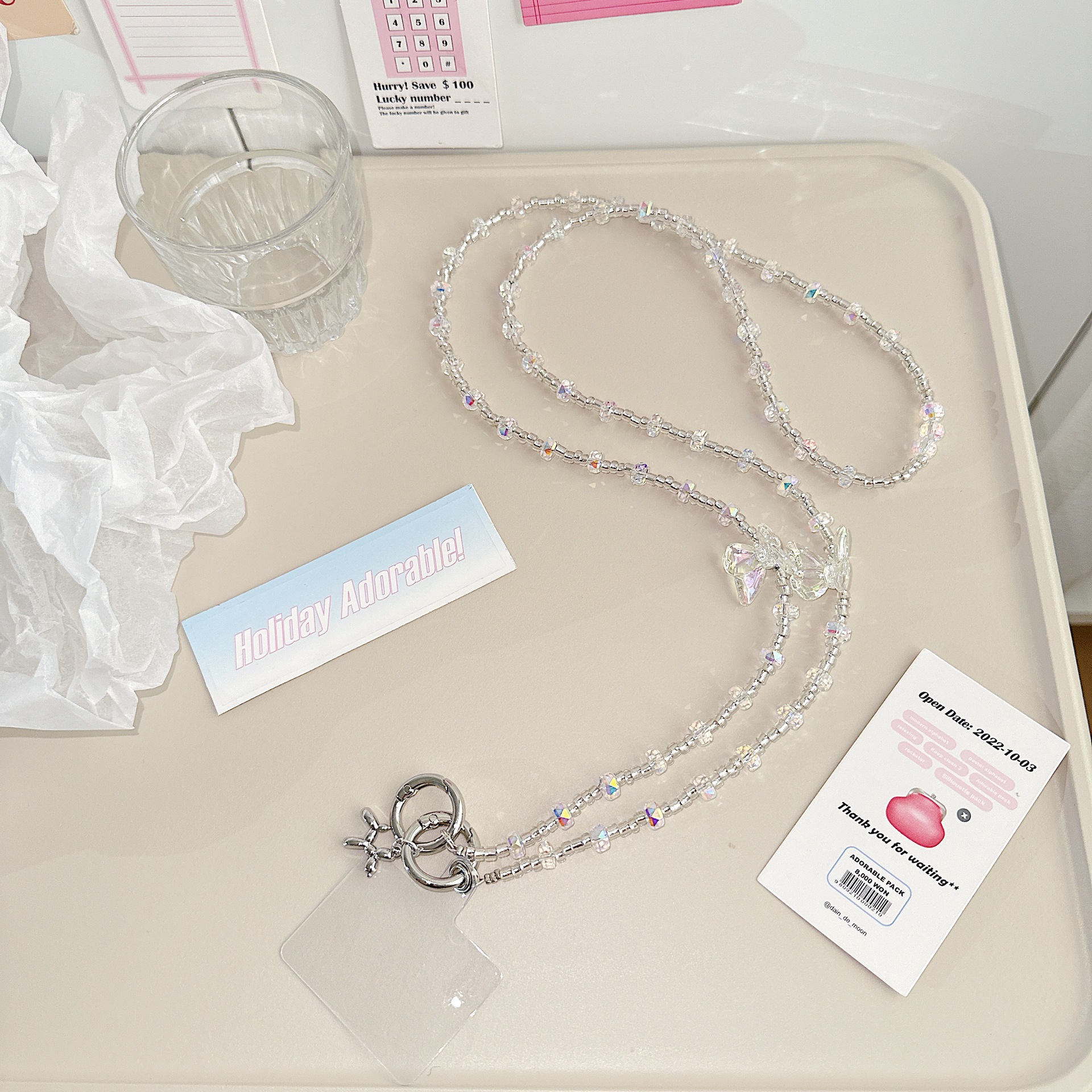 Cute viento dulce caricatura cuentas de teléfono móvil colgante colgante universal bolso de teléfono móvil colgante colgante col