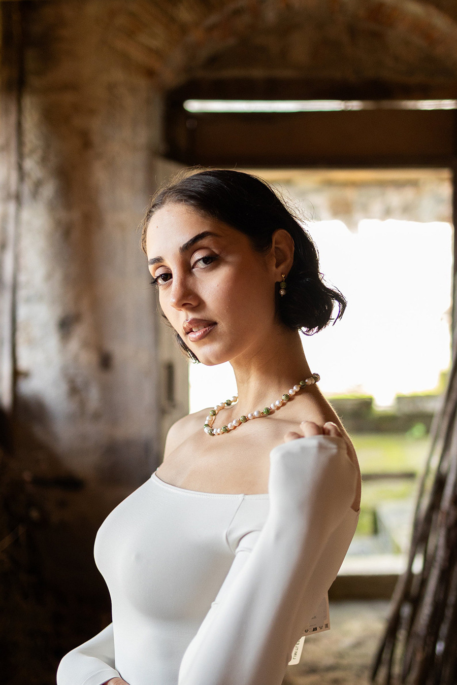 12g Weight 18K Gold Plated Plating Material Earrings, Necklace Classification 2 PCS/Package Quantity Holiday, Daily Occasion natural stone, Freshwater Pearl, Titanium Steel Material Round Pattern Women's Gender Beaded Design Elegant, Simple Style Style Elegant Simple Style Round Natural Stone Freshwater Pearl Titanium Steel Beaded 18K Gold Plated Women's Earrings Necklace 8
