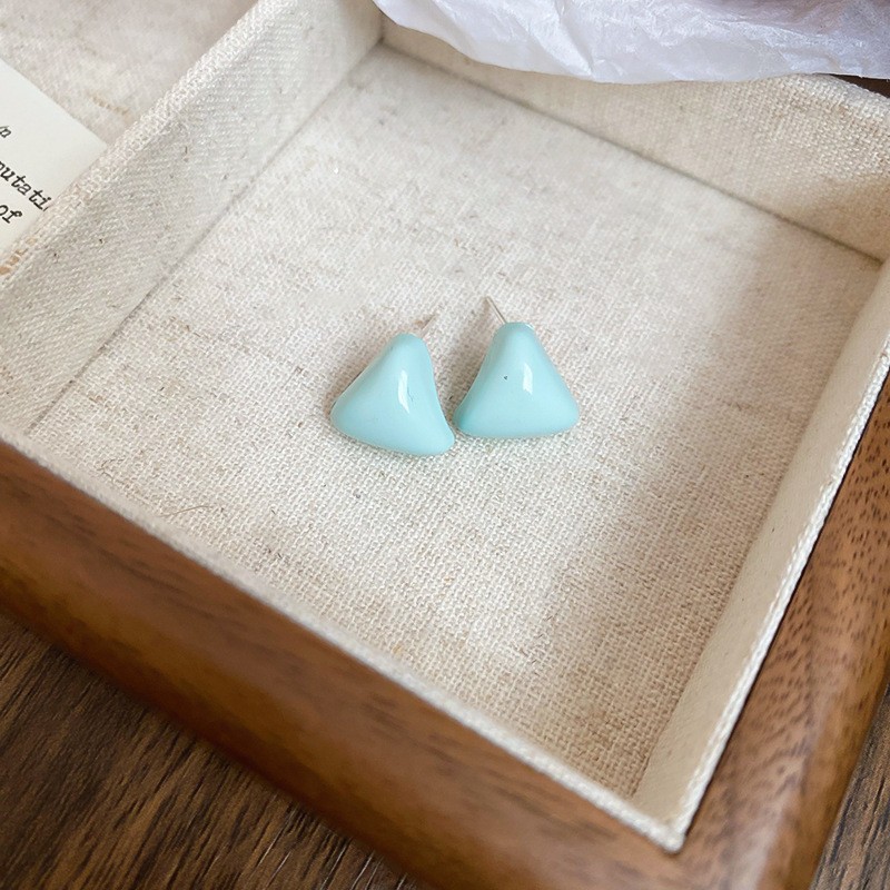 18 # Aguja de plata-Azul-Triángulo