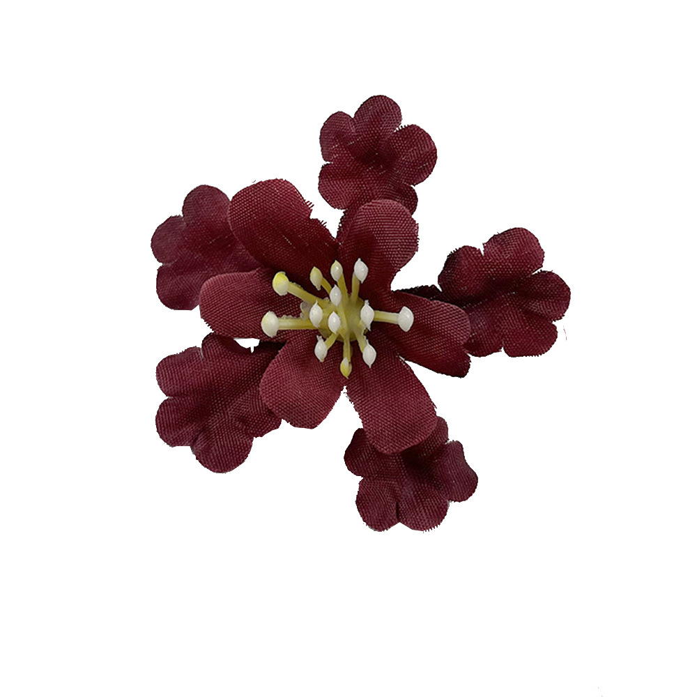 Paño de seda copo de nieve diy flor falsa sombrero de soltero ropa material bolsa accesorios Xunpu horquilla accesorios sala de bodas esparcir flores