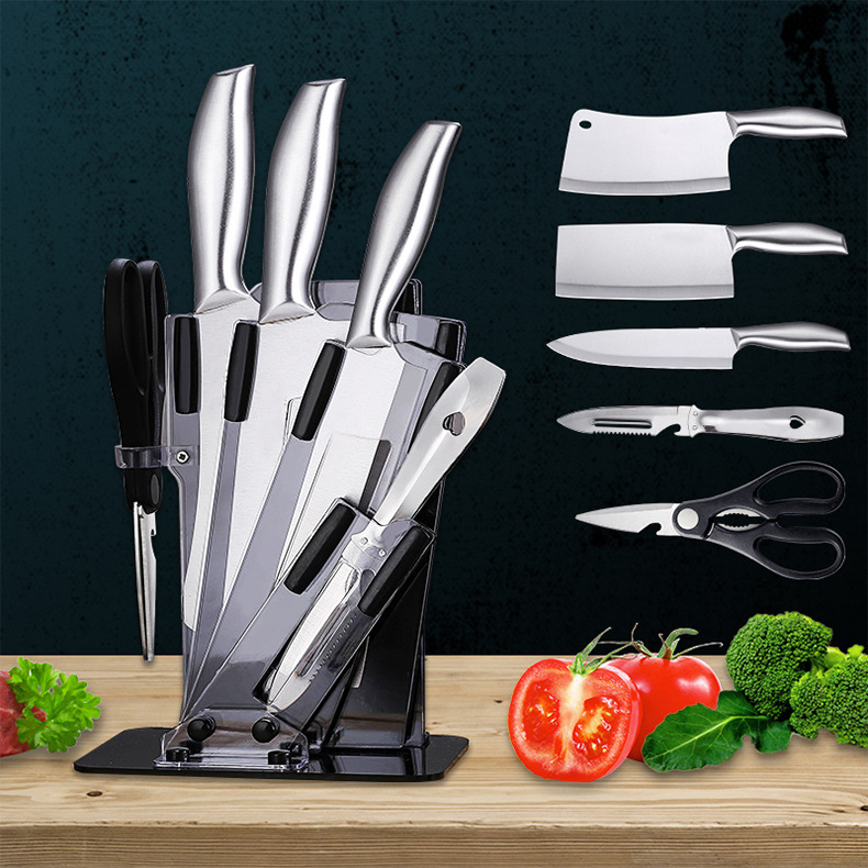Stainless steel knife suit Yangjiang factory in stock wholesale kitchen household six-piece gift knife set kitchen kitchen knife