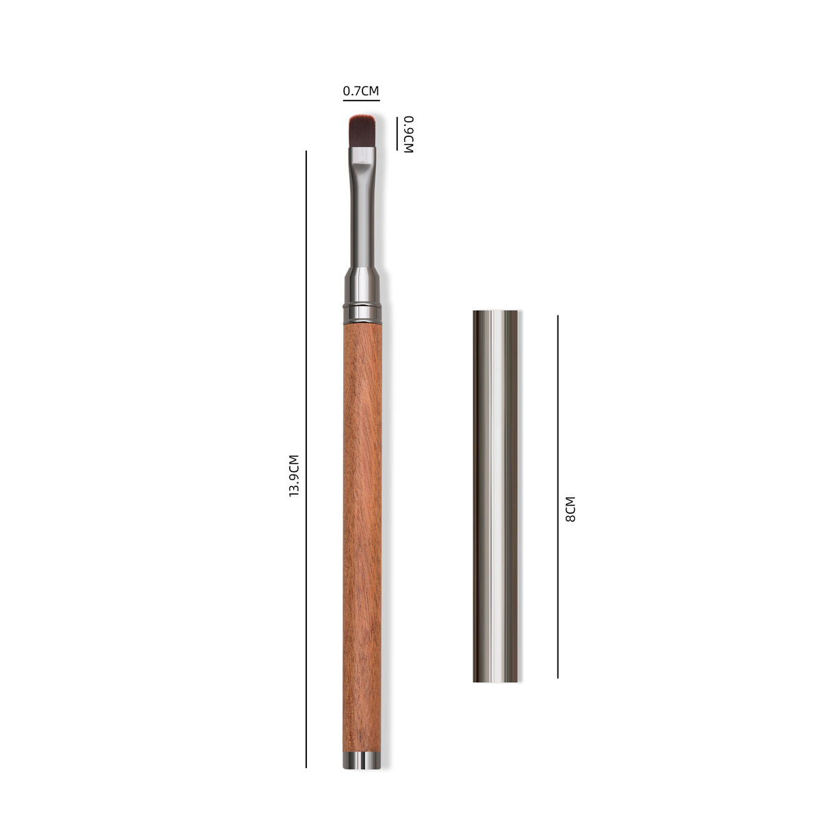 Bolígrafo de fototerapia de manicura de palo de sándalo dos en uno bolígrafo de manicura con imán de doble cabeza