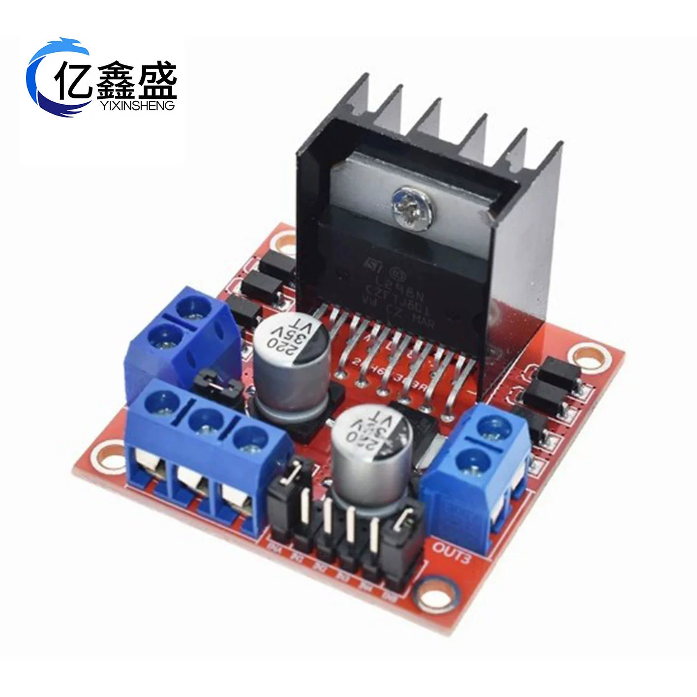 Модуль платы драйвера двигателя L298N Двигатель шагового двигателя постоянного тока Аксессуары для интеллектуальных роботов автомобиля