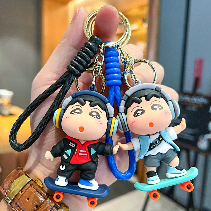 Cute Little New Skateboard Three-Dimensional Doll Car Keychain Pendant Night Market Stall Promotion Gift Wholesale Cute Little New Skateboard Three-Dimensional Doll Car Keychain Pendant Night Market Stall Promotion Gift Wholesale