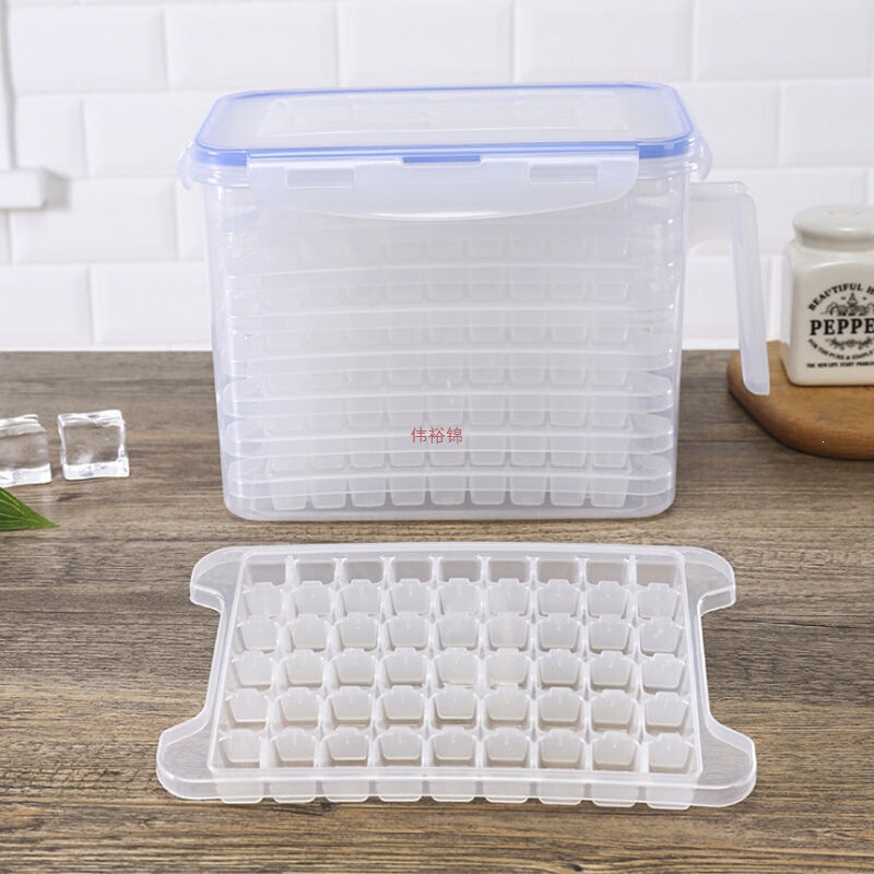 Commercial Ice Cube Tray with Lid, Creative Small Sealed Container for Making Hollow Ice Cubes