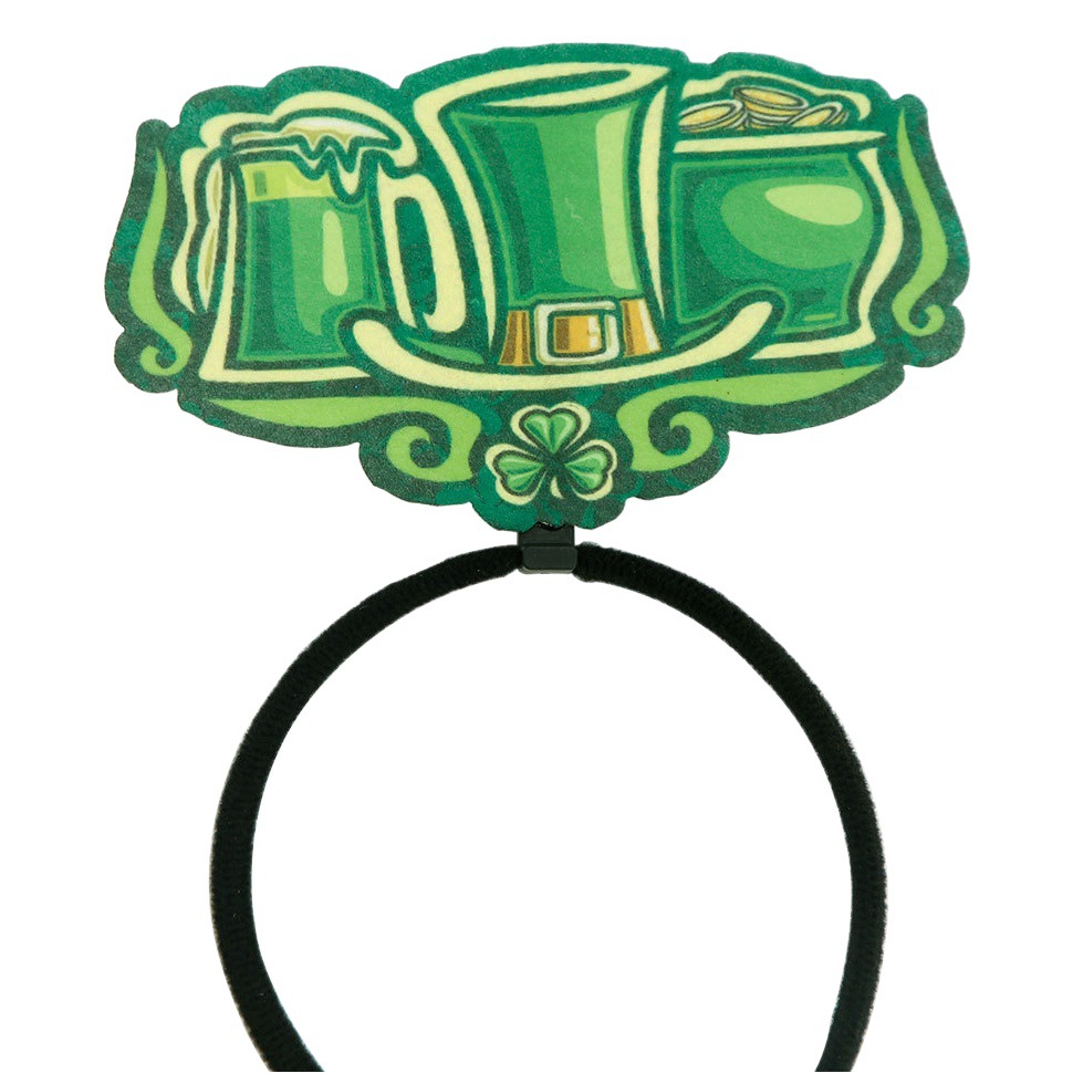 2026 nuevo día de Irlanda decoración afortunada tocado de pelo de San Patricio vestido de pelo de trébol