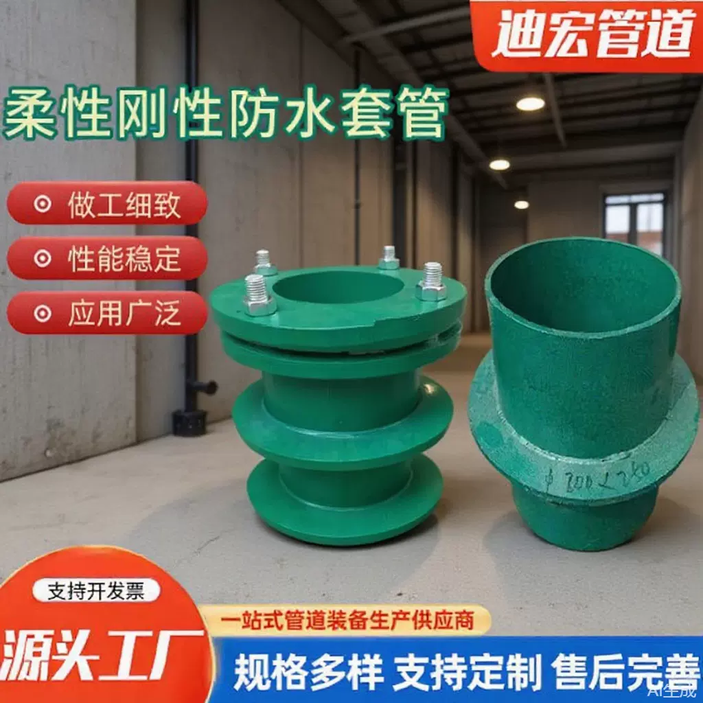柔性防水套管a型b型300长 穿墙预埋人防密闭套管刚性防水套管定制