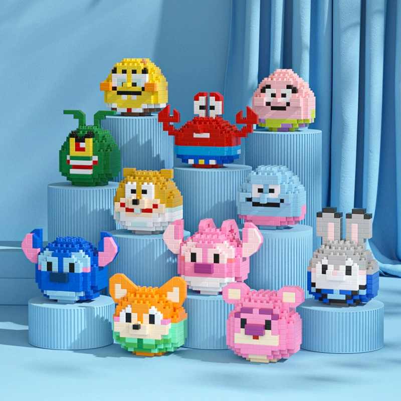 Lego, strawberry, cartoon constructor, doll, toy, small particles